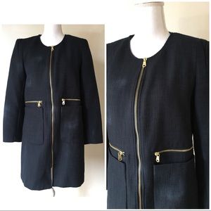 H&M women’s pea coat zip up size 12